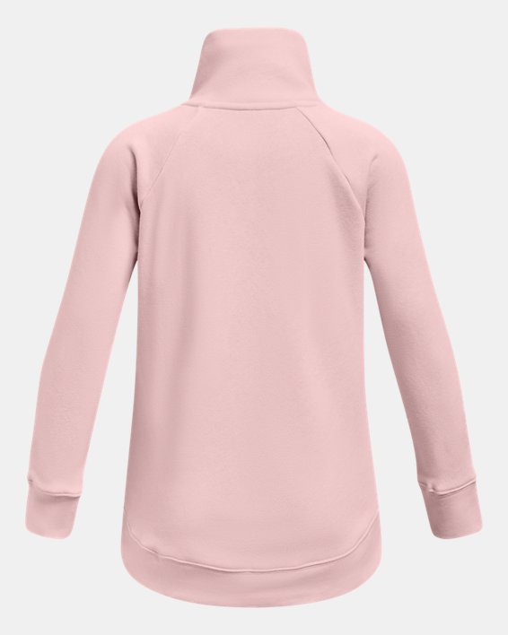 Girls' UA Rival Fleece Wrap Neck, Pink, pdpMainDesktop image number 1